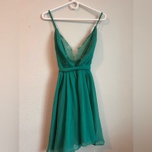 dark teal mini dress
